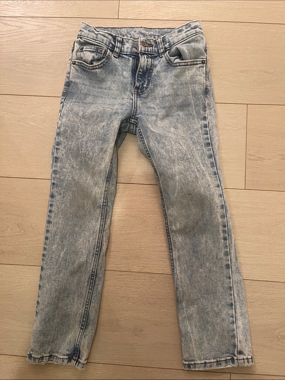 Boys Light Wash Blue Jeans - Classic Straight Fit